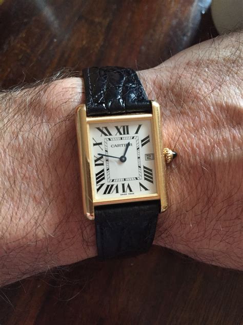 cartier gold watch for men|cartier gold watch men's vintage.